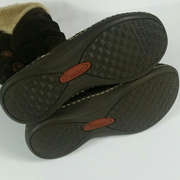 BareTraps Boots Esha Brown Suede Leather Faux Fur - Picture 7 of 8